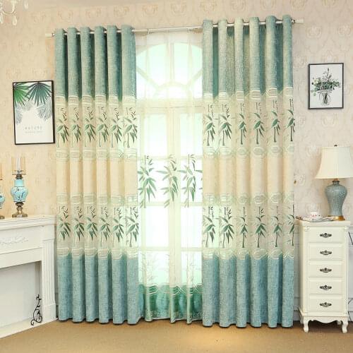 Comfort Home Modern Fresh Simple Hollow Printing Embroidery Home Textiles Curtains for Living Room Bedroom Dining Room Curtain