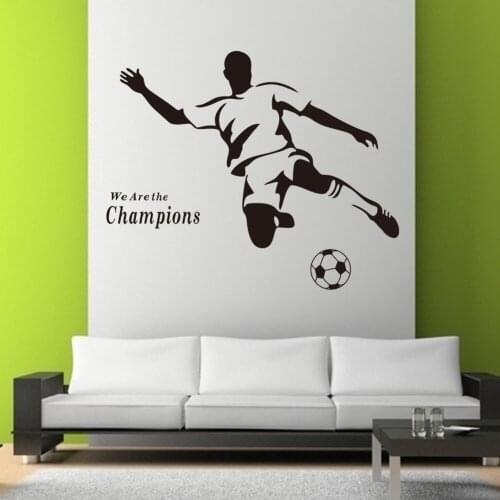 Hot Sale Champions Football Carved The Living Room Sofa Removable Paster Of Wall Waterproofing