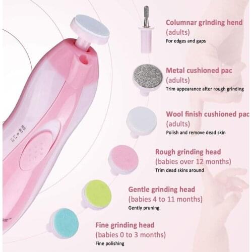 Multifunctional Baby Nail Polisher Manicure Tool Set File Electric Nail Baby Clippers K3T7