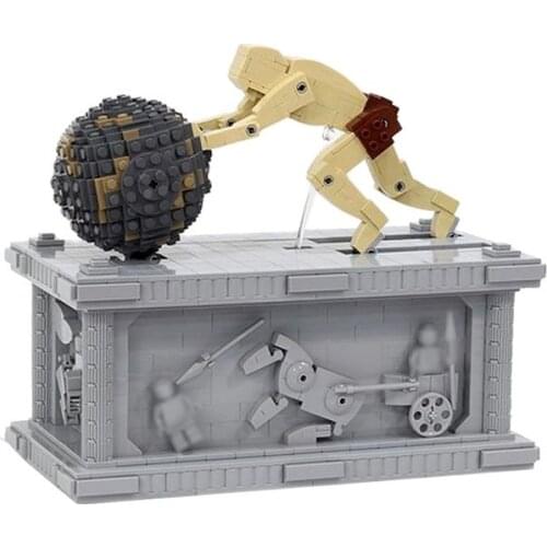 MOC-13424 Kinetic Sculpture Core Model Sisyphus Automata Sisyphus Building Blocks Bricks Model Education Toys For Kids Gifts