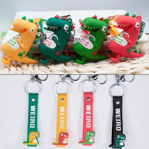 Cartoon Animal Creative Fashion Cute Dinosaur Keychain Key Ring Key Chain Car Bag Pendant Key Ring Gifts for Kids Dropshipping