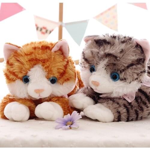 Stuffed Toys Lovely Simulation Animal Doll Plush Lazy Sleeping Cats Plush Appease Toy Home Decorations