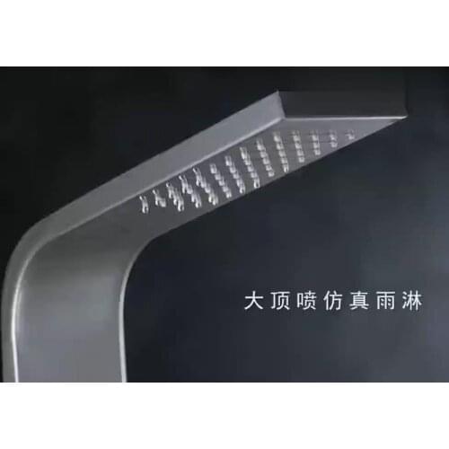 Rose Gold Stainless Steel Bathroom Shower Panel System Rainfall Massage Thermostatic Wall Shower Panel Set for Hotel Home