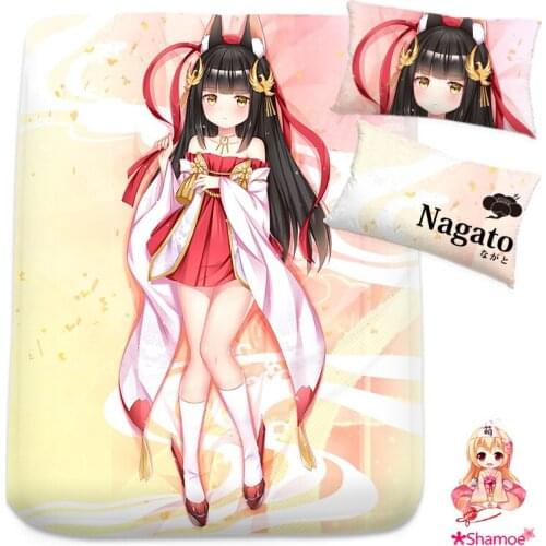 Anime Cartoon Cosplay Azur Lane Nagato Mattress Cover Fitted Sheet Fitted cover bedspread counterpane