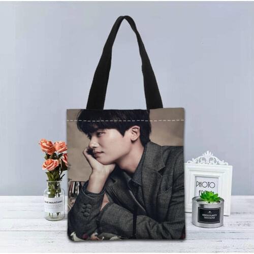 New Custom Park Hyung Sik printed Handbag canvas tote bags shopping travel Casual Useful Shoulder Bag women bag