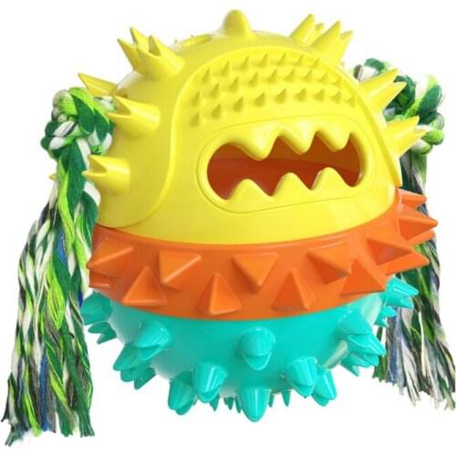 New Pet Toys Teething Stick Dog Interactive Elasticity Ball Natural Rubber Leaking Ball Tooth Clean Ball Cat Dog Chew Toys