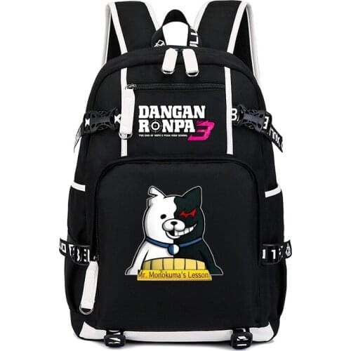 New Danganronpa V3 Killing Monokuma Harmony School Backpack Bags Student Bookbag Kids Teens Laptop Travel Shoulder Bag