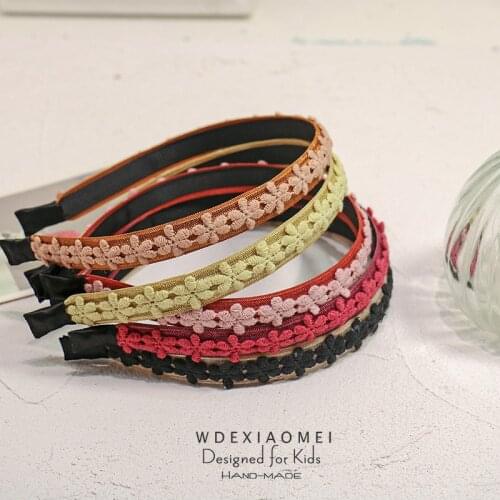 Cute Full Lace Flower Hairbands Sweet Girls Children Hairband Headband Headwear Fashion Kids Hair Hoop Accessories Birthday Gift