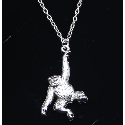 New Fashion Necklace 32x27mm monkey Pendants Short Long Women Men Colar Gift Jewelry Choker