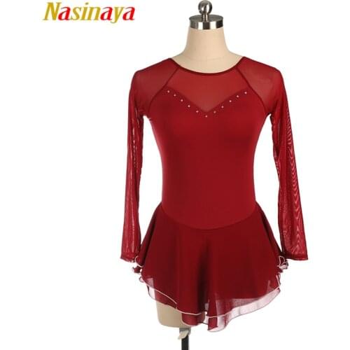 Nasinaya Figure Skating Dress Customized Competition Ice Skating Skirt for Girl Women Kids Patinaje Gymnastics Performance 270