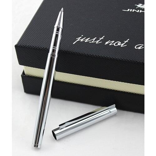 Fashion Jinhao 126 Executive Complete Silver Black ink refill 0.7mm Nib Roller ball Pen