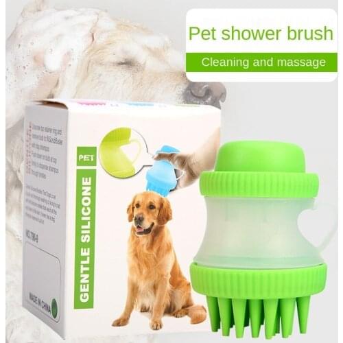 LeChong Pet Bath Brush Portable Cat And Dog Massage Bath 360 Degree Soft Silicone Pet Bath Tool Pet Cleaning Supplies