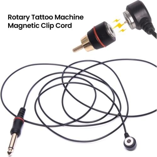 Tattoo Clip Cord RCA CD plug Tattoo Magnetic attraction design Clip Cord Flexible Wire Clip Cord For Power Su