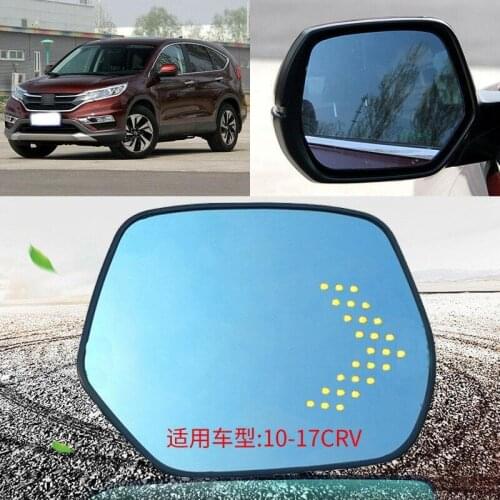 Blue mirror For Honda CRV Rearview Mirror Glare Proof Blue Glasses Mirror Turn Signal Heated turn single lamp