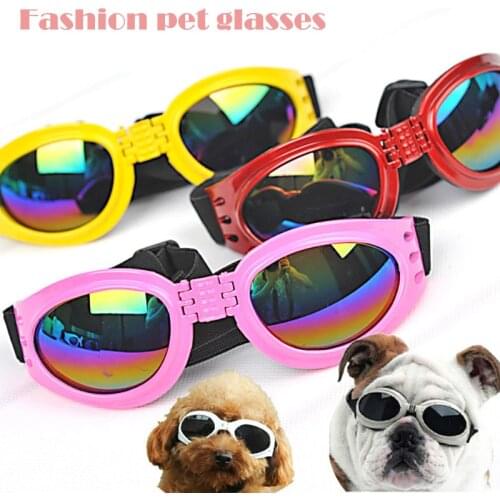 Dog Glasses Pet Summer Sunglasses Foldable Cat Goggles Small/Medium/Large Dogs Cats Sun-shading Anti-UV Eye Protection Glasses