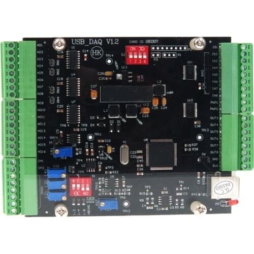 USB DAQ 16 SE/8 DIFF AD 2DA 12-bit 100Ks/s Analog Data Acquisition Board 6DI 6DO PWM Counter C LabVIEW MATLAB Windows Linux