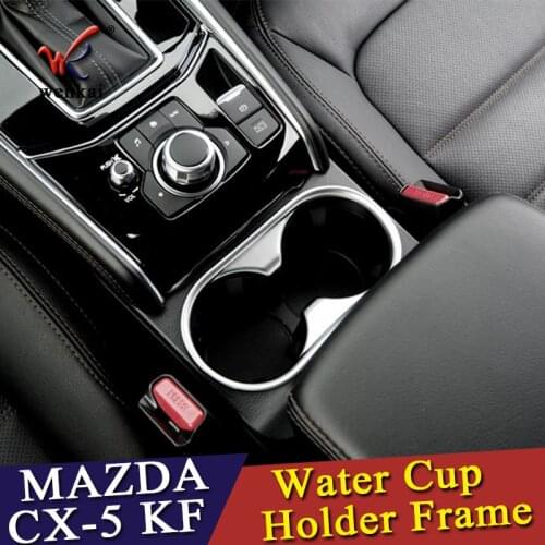 WENKAI For Mazda CX-5 CX5 2017 2018 ABS Water Cup Holder Frame Decoration Cover Trim 1pcs Car Accessories Styling