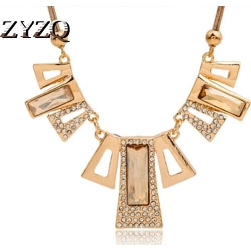 ZYZQ Luxury Cocktail Party Accessories For Women With Sparkling Crystal Stone Three Style Available Wholesale Lots&Bulk Necklace