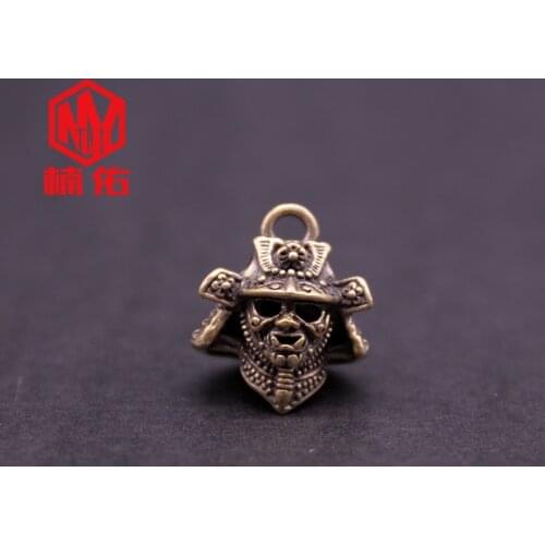 1PC Brass Japanese Samurai Knife Beads Lanyard Pendant Paracord Bracelet Rope DIY Decorative Accessories Multipurpose Pendant
