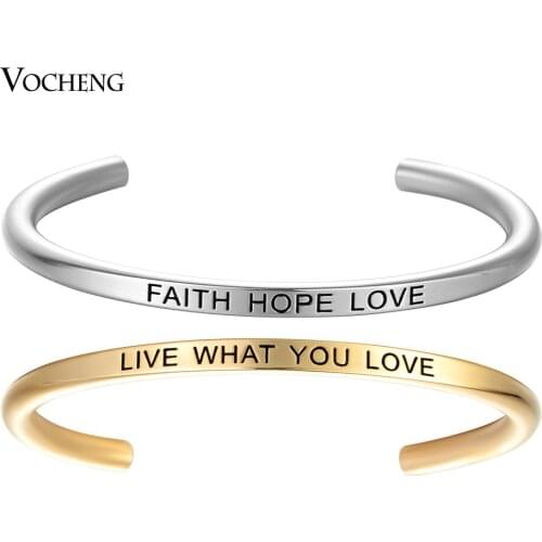 10PCS/LOT Stainless Steel Cuff Bangle Hand Engrave Stamped Mantra Bangle Engraved Inspirational Quotes Bracelet SL-023*10