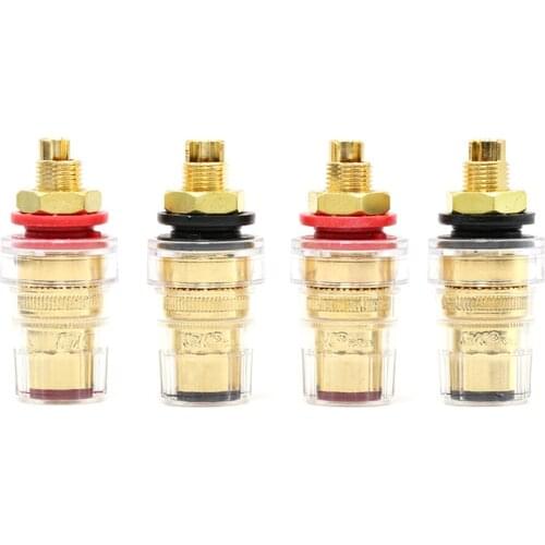 2pcs CMC-858-S-CU-G High End Performance Binding posts ,anana Plug Socket Connector Amplifier Speaker Cable Terminal Binding Po