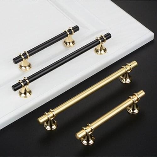 256 320mm modern fashion luxury lengthen gold black wardrobe kitchen cabinet handle solid two color drawer tv cabinet knob pull