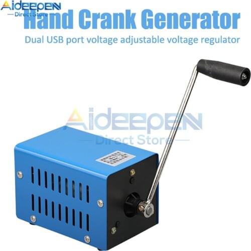 3-15V 20W High Power Charger Portable Emergency Hand Power Hand Crank USB Charging Hand Crank Generator 3V 5V 6V 9V 12V 15V