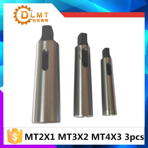 3pcs morse taper sleeve adapter MT1 to MT2 MT2 to MT3 MT3 to MT4 Morse Taper Adapter Reducing Drill Sleeve
