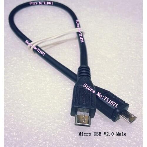 30cm short Micro USB Male Extension cord Male to Male USB Micro V2.0 Data charging Line Cable Short Micro USB V2.0 Line Cable