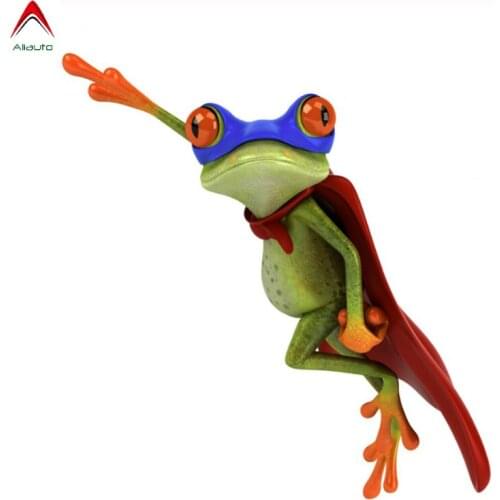 Aliauto Lovely Car Sticker Funny 3D Frogs Automobiles Motorcycles Decoration Cartoon Colorful PVC Decal Waterproof,15.5cm*12.5cm