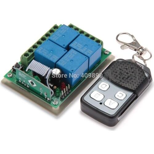 20PCS/LOT 4 Channel Wireless Remote Control Switch System + Receiver DC 12V 315MHZ