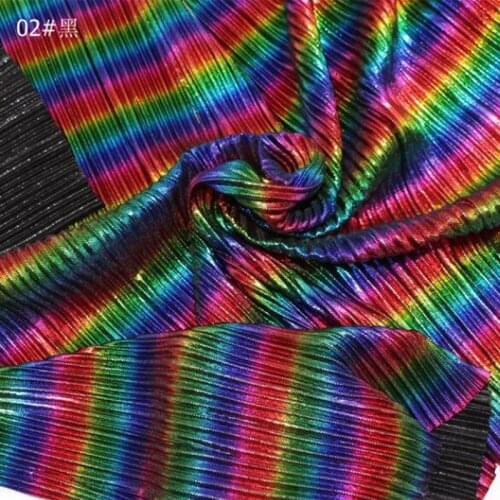 Bronzing crushed shiny fabric pleated material for cloth DIY dress fashion glossy material 1 yard