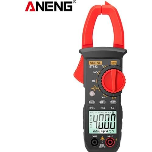 ST182 pro 4000Counts Digital AC Current Clamp Meter 400A Automatic Range Multimeter with Backlight Voltage Meter Clamp Gauge NCV