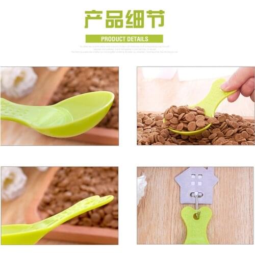 1 Pcs Pet Feeding Shovel Cat Food Scoop Capacity Thickening Cat Dog Spoon Plastic Shovel Pet Feeder Pet Supplies Random Color