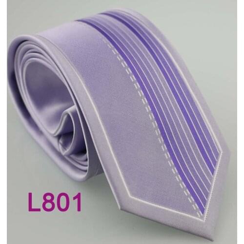 YIBEI Coachella ties Men Lilac Neckties Bordered Purple & Silver Vertical Stripes Woven Handmade Neck Tie For Wedding shirts