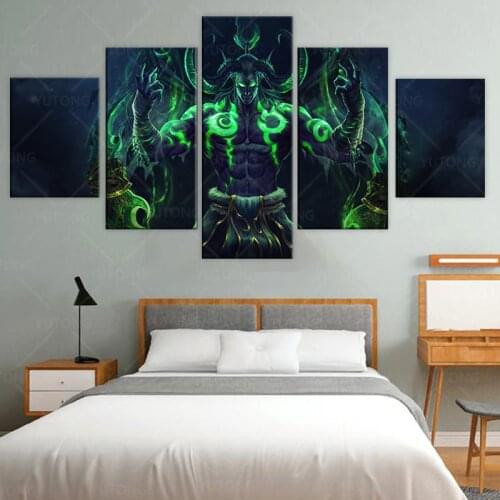 Illidan Stormrage World of Warcraft Game Poster Drawing Art HD Canvas Paintings Wall Art for Home Decor-Unframed