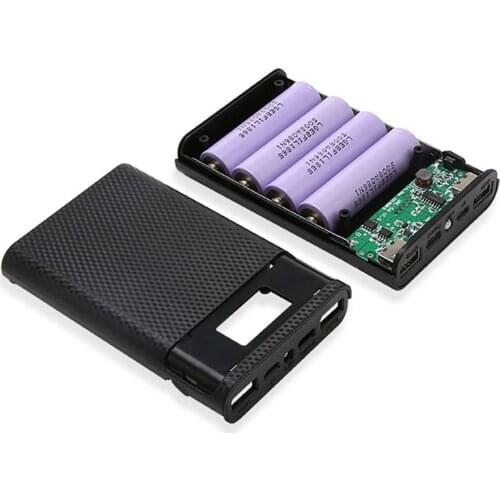 QC 3.0 Fast Charge Power Bank Shell 4*18650 Battery Charge Box Digital Display for Micro Type-c DIY Powerbank Shell Charging Box