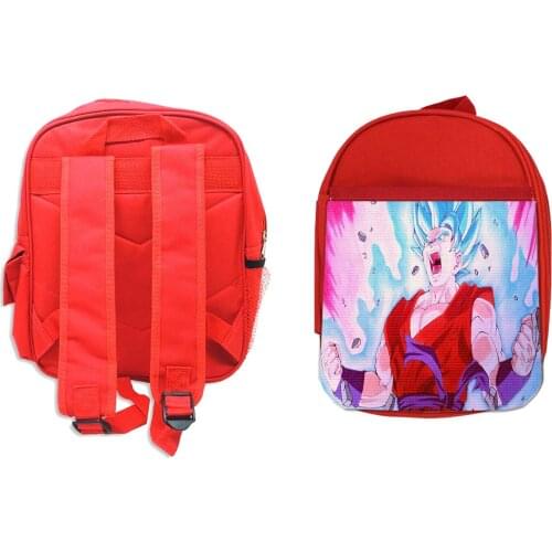 MERCHANDMANIA PACK red backpack and case GOKU BLUE SSJ KAIOKEN school material kids personalized offer