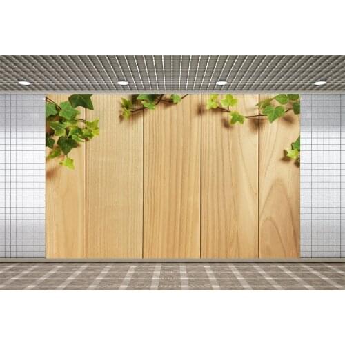 Lyavshi Wooden Board Backdrop Green Pine Plant Photography Background Birthday Baby Shower Wedding Party Decor Photo Studio Prop