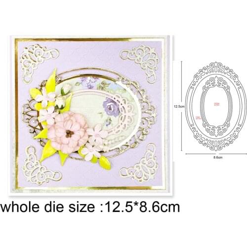 Metal cutting dies etched mirror frame cut die mold decoration Scrapbook paper craft knife mould blade punch stencils dies