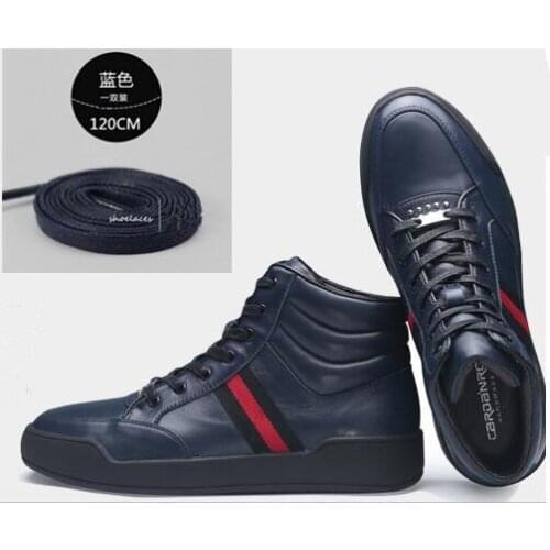 Fashion 120CM Classic Color Waxed Cotton Shoelace Flat Shoelace For Sneaker Hiking Shoelace