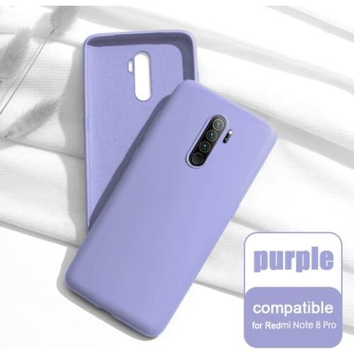 Skin-friendly Case For Xiaomi Redmi Note 8 Pro Liquid Silicon Cases For Xiaomi Redmi Note 8 Slim Soft TPU Microfiber Cover Capas