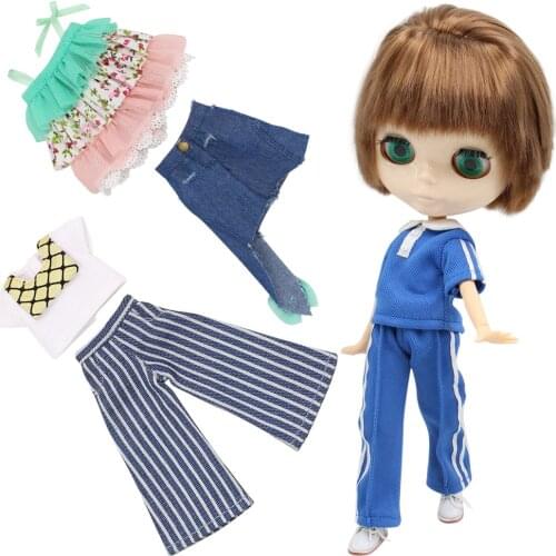Outfits for ICY DBS Blyth doll summer clothes and pants suit for 1/6 BJD azone S ob24 anime figure