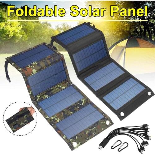 USB Port Charger Output 10W Monocrystalline Foldable Portable Folding Solar Panel For Camping