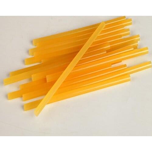 1 Pack Transparent Hot Melt Glue Stick Fast Dry Glue Sticks, Yellow, 11mmx30cm, 7mmx30cm for Glass, Electronic Components
