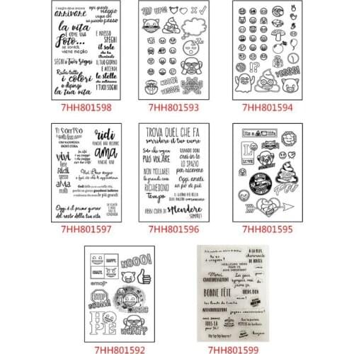 French Letter DIY Silicone Clear Stamp Cling Seal Scrapbook Embossing Album Decor