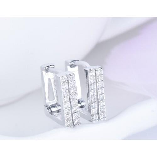 Minimalism Square Clip Earrings Fashion Dainty Aesthetic Jewelry For Women Wedding Party Daily Wear Ornaments Birthday Gifts