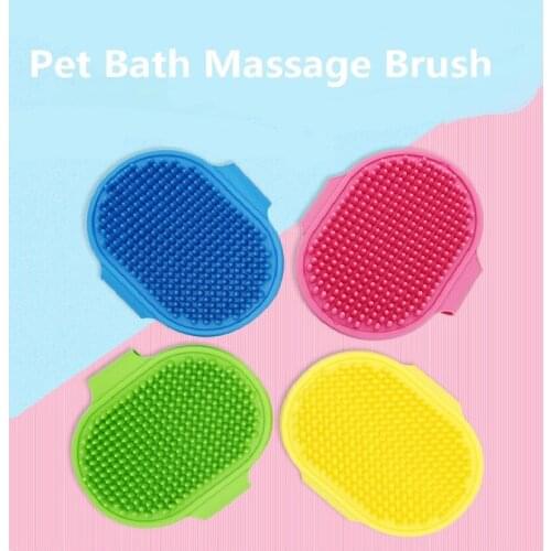 Soft Pet Dog massage bath Brush dog cat bath dog cleaning tool pet supplies pets Washing Gloves