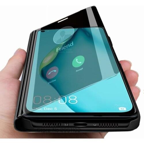 Smart mirror flip cover phone case for huawei p40 lite cover fundas caso on for huawei hauwei p 40 light p40lite P40lite cases