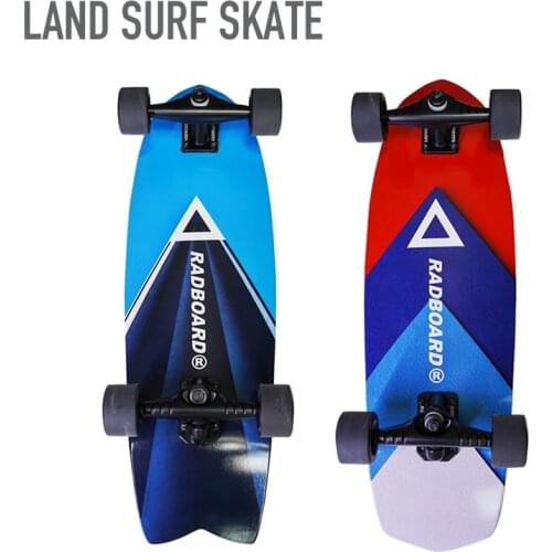 IN STOCK! Land Surf Skate Surfboard Fish Board Surfing Ski Practice Simulation Surfing No Pedaling Skateboard